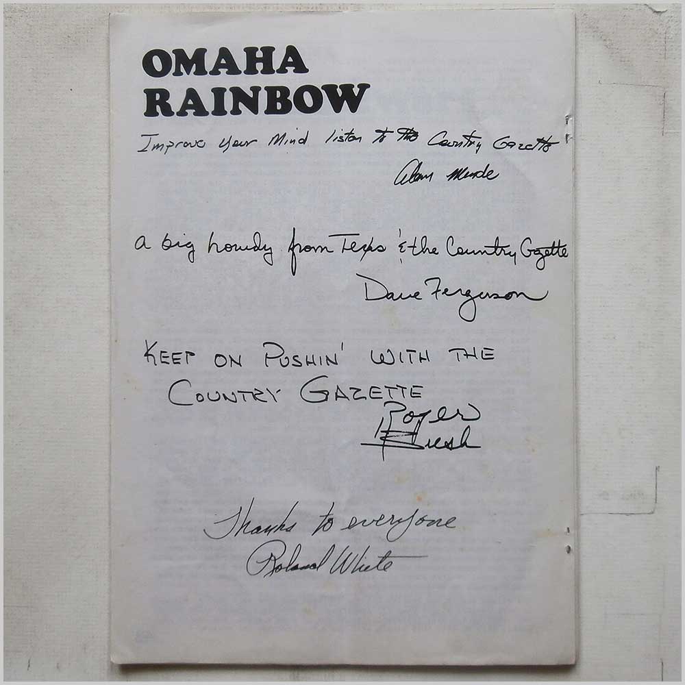Emmylou Harris, Billy Swan, Roger Bush, John Ware, Glen D.Hardin - Omaha Rainbow Number 8  (OR-08) 