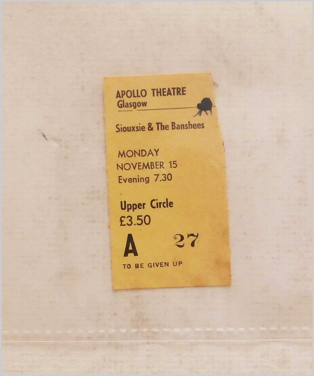 Siouxsie and The Banshees - Monday 15 November 1982, Apollo Theatre Glasgow  (P6050225) 