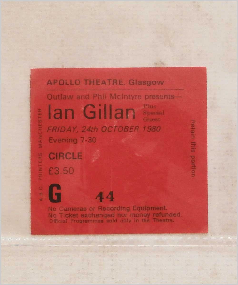 Ian Gillan - Friday 24 October 1980, Apollo Theatre Glasgow  (P6050248) 