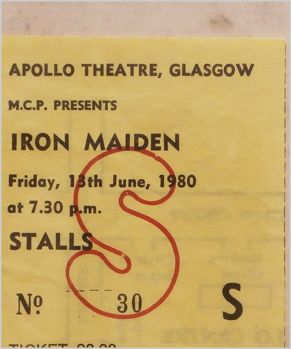 Iron Maiden - Friday 13 June 1980, Apollo Theatre Glasgow  (P6050254) 
