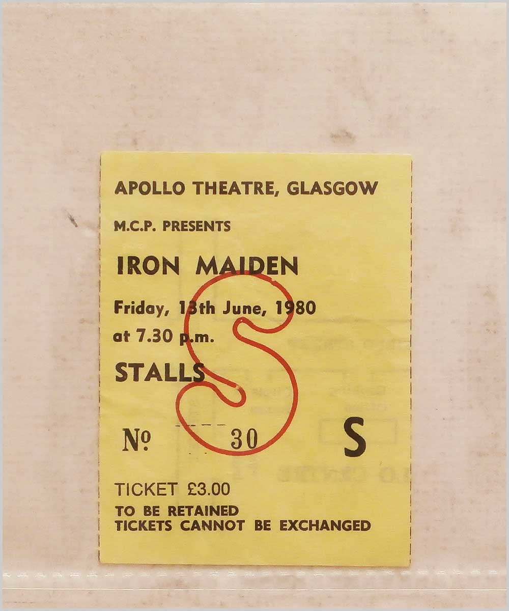 Iron Maiden - Friday 13 June 1980, Apollo Theatre Glasgow  (P6050254) 