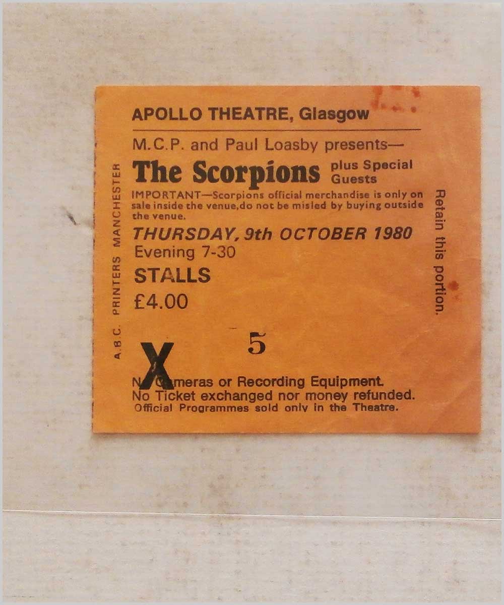 The Scorpions - Thursday 9 October 1980, Apollo Theatre Glasgow  (P6050272) 