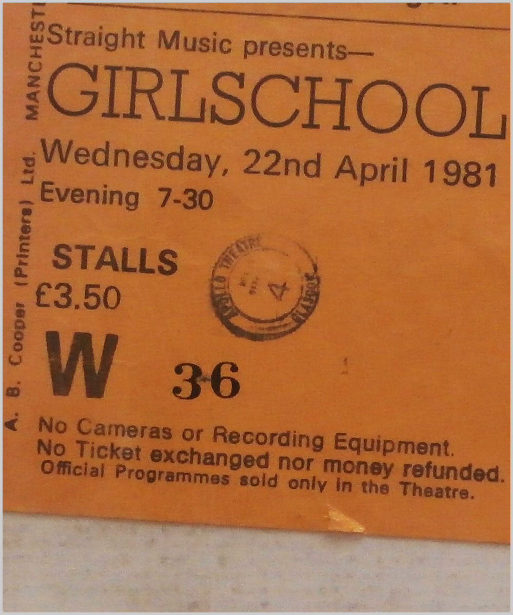 Girlschool - Wednesday 22 April 1981, Apollo Theatre Glasgow  (P6050275) 