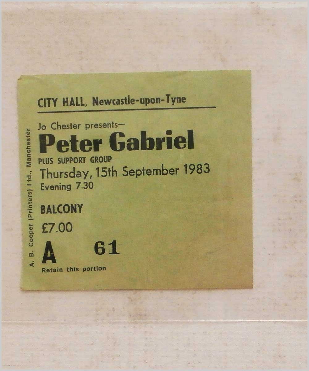 Peter Gabriel - Thursday 15 September 1983, City Hall, Newcastle-Upon-Tyne  (P6050284) 