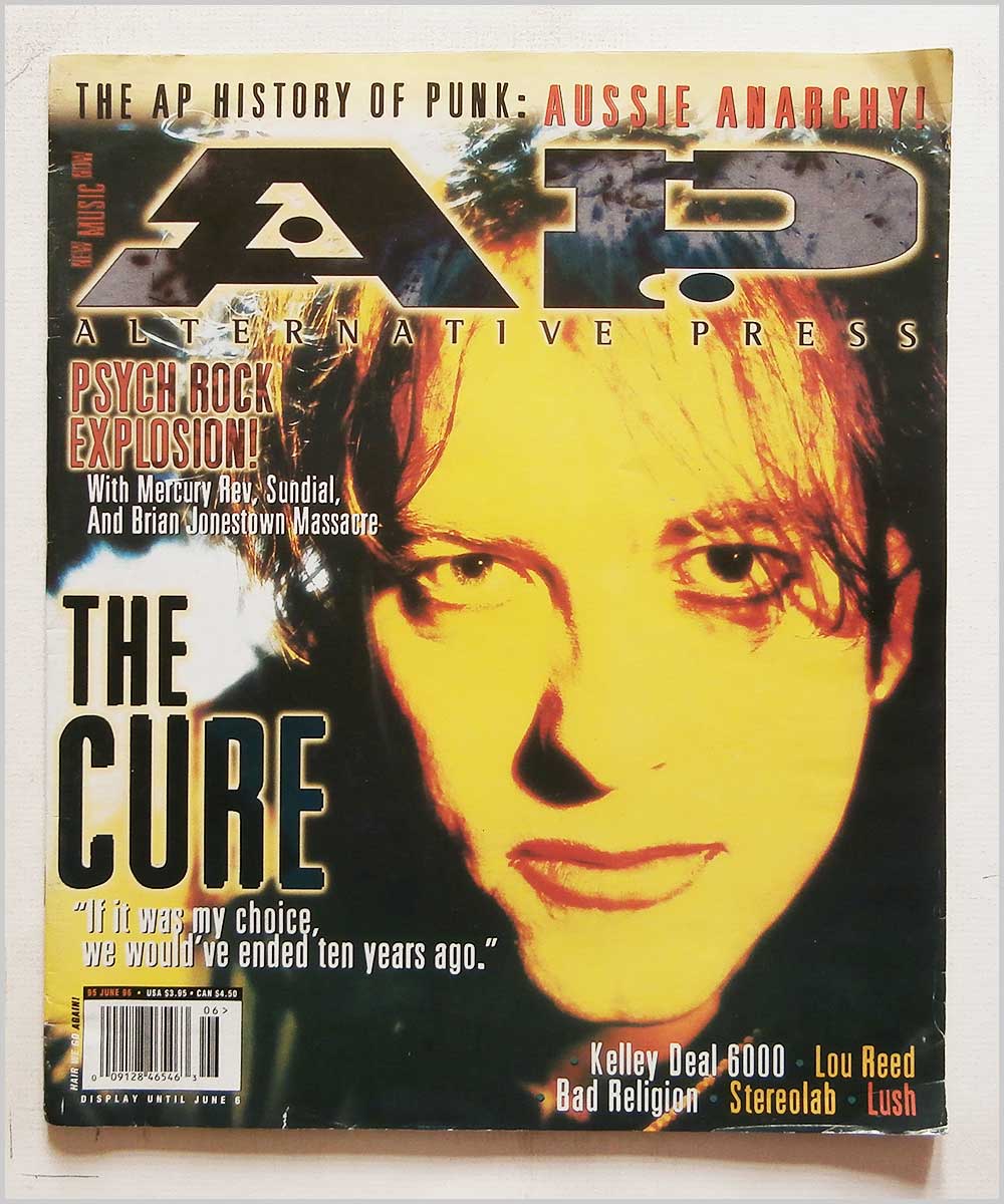 The Cure, Lou Reed, Punk Rock, ao - A P Magazine, Vol 10, No 95, June 1996  (P6090193) 