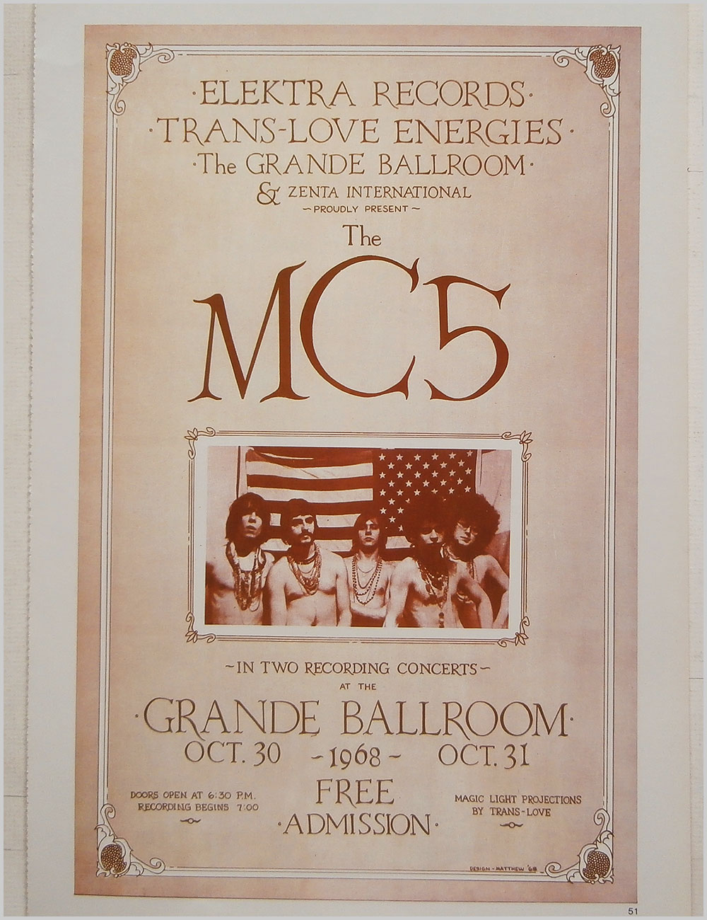 Bob Dylan and The MC5 - Rock Poster: Bob Dylan: Vytas for Mean and Filthy b/w The MC5 at The Grande Ballroom  (PB100283) 
