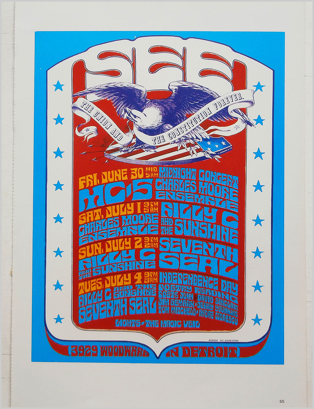 MC5 at The See, Detroit and Jethro Tull, Sha-Na-Na - Rock Poster: MC5 at The See, Detroit b/w Jethro Tull, Sha-Na-Na  (PB100288) 