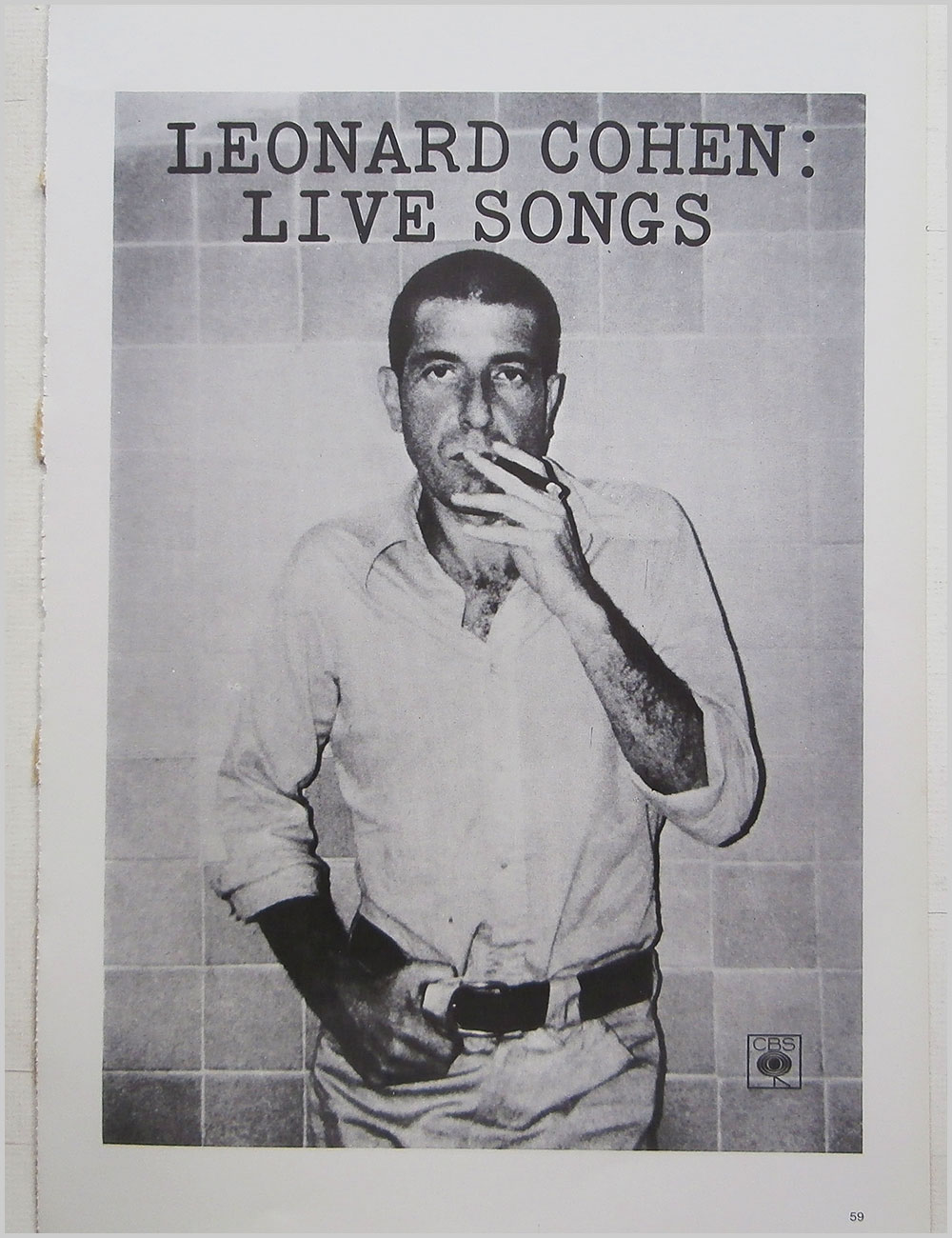 Leonard Cohen and MC5, Chuck Berry, Sun Ra - Rock Poster: Leonard Cohen: Live Songs b/w MC5, Chuck Berry, Sun Ra: Detroit Rock and Roll Revival  (PB100292) 