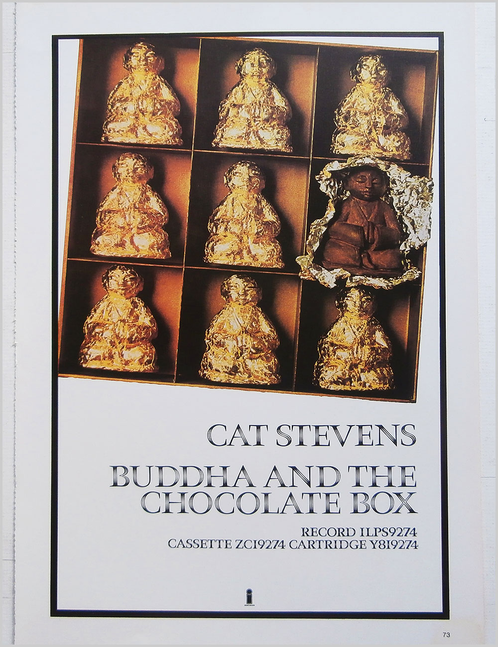 Mahavishnu Orchestra and Cat Stevens - Rock Poster: Mahavishnu Orchestra: Birds of Fire b/w Cat Stevens: Buddha and the Chocolate Box  (PB100308) 
