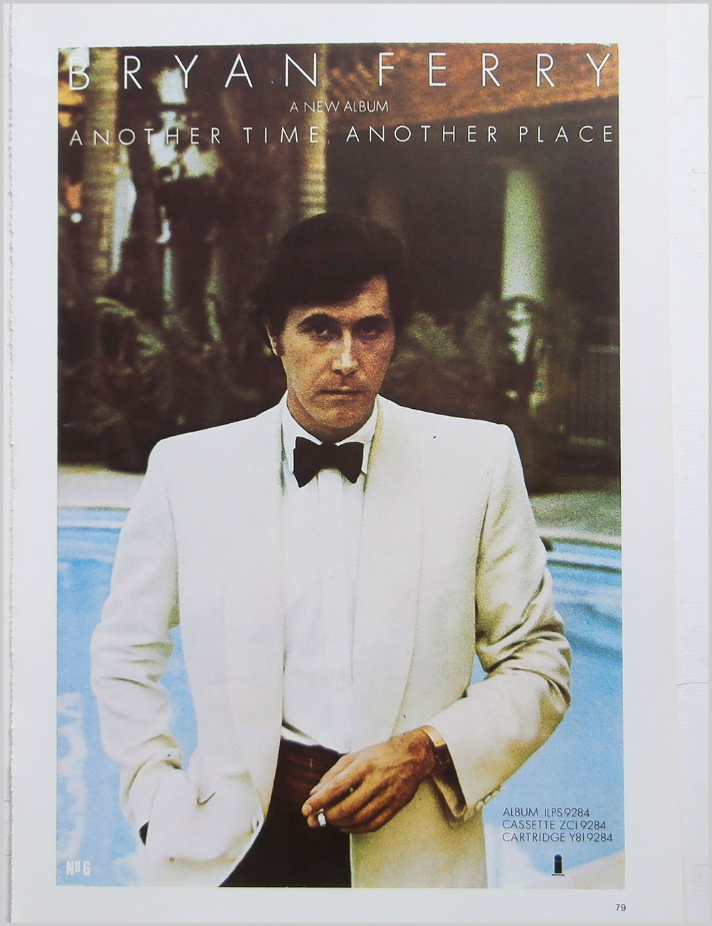 Bryan Ferry and Important - Rock Poster: Bryan Ferry: Another Time, Another Place b/w Important  (PB100313) 
