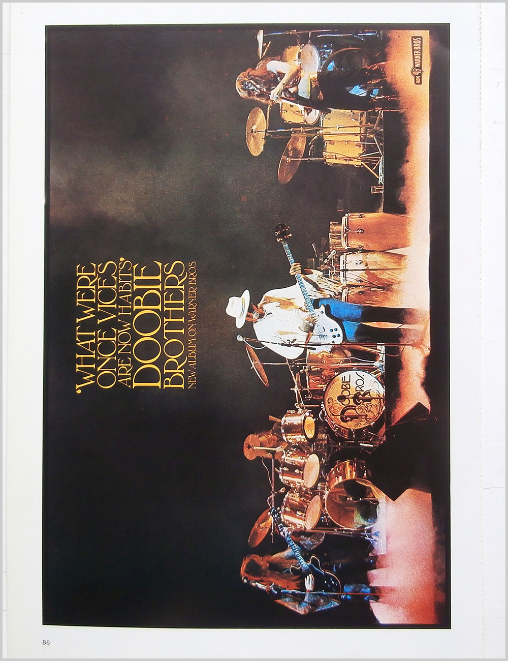 Doobie Brothers and The Tokyo Kid Brothers - Rock Poster: Doobie Brothers: What Were Once Vices Are Now Habits b/w The Tokyo Kid Brothers: The City  (PB100320) 
