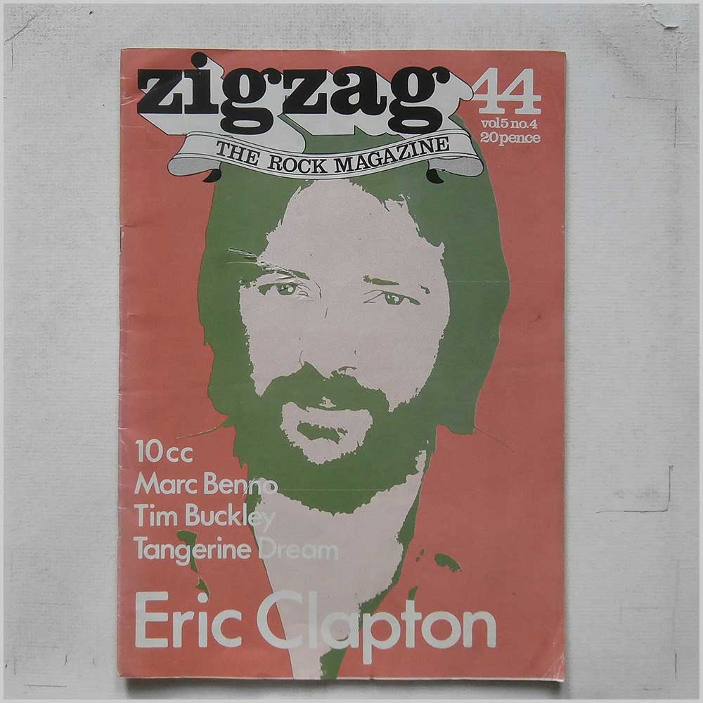 Eric Clapton, 10cc, Tim Buckley, Tangerine Dream, ao - Zigzag Issue 44: August 1974  (PC200200) 