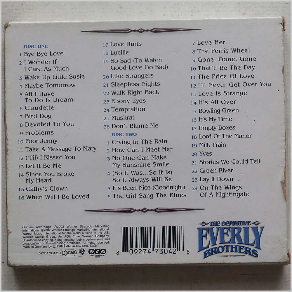 Everly Brothers - The Definitive Everly Brothers  (0927 47304 2) 