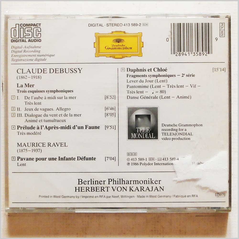 Herbert Von Karajan - Debussy: La Mer; Ravel: Daphnis et Chloe  (28941358929) 