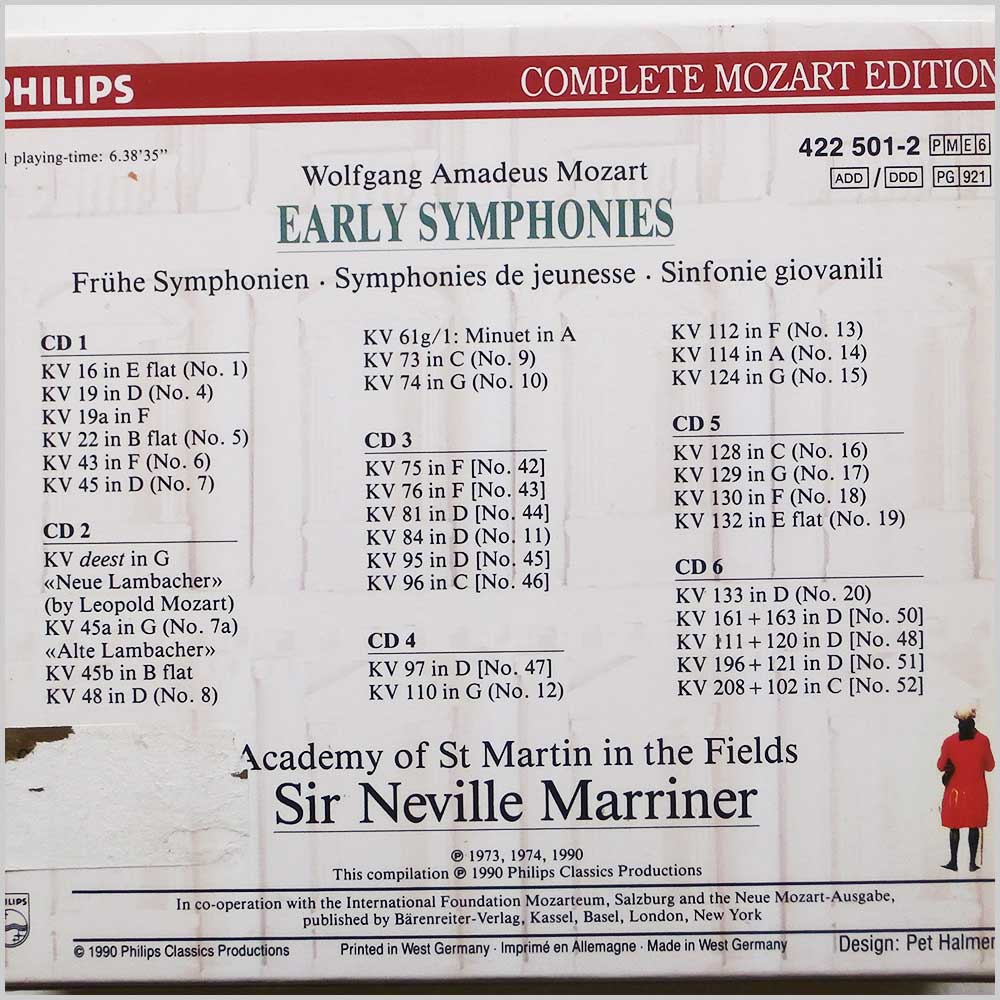 Sir Neville Marriner, Academy of St. Martin in the Fields - Wolfgang Amadeus Mozart: Early Symphonies Vol.1  (28942250123) 