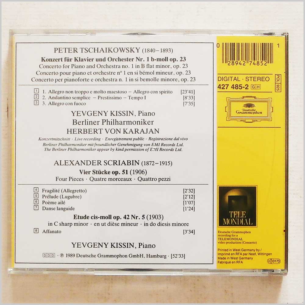 Yevgeny Kissin, Herbert von Karajan - Tchaikowsky: Klavierkonzert No.1, Piano Concerto No.1  (28942748521) 