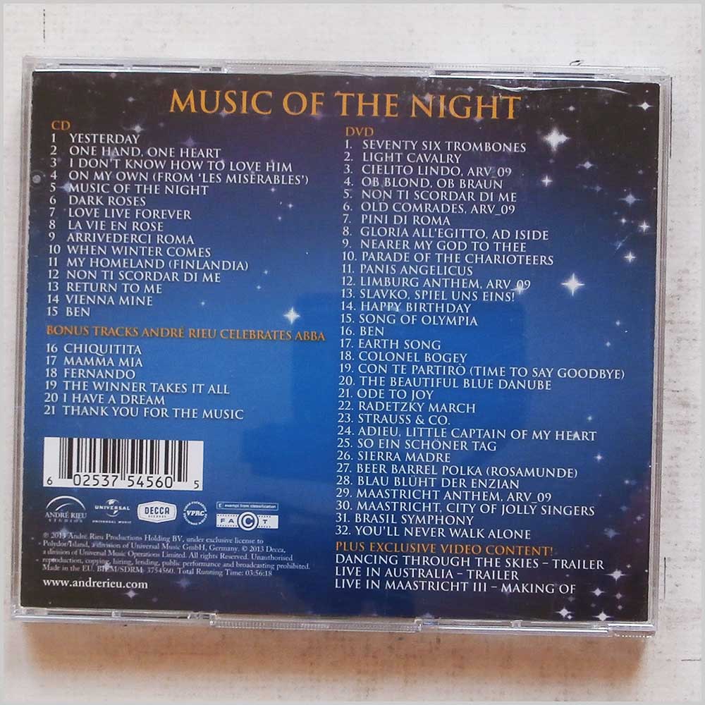 Andre Rieu - Music Of The Night  (3754560) 
