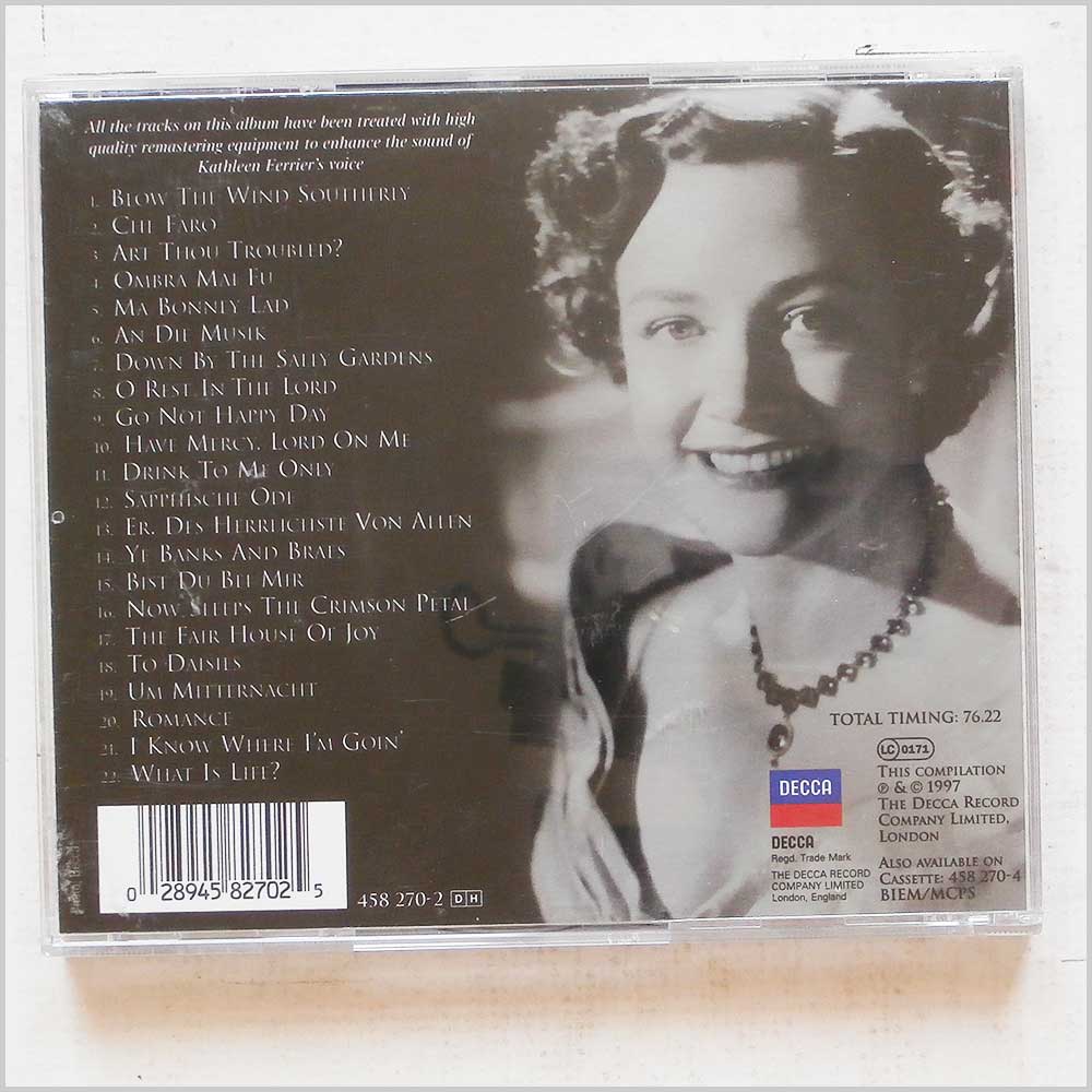 Kathleen Ferrier - Blow the Wind Southerly: The Art of Kathleen Ferrier  (458 270-2) 