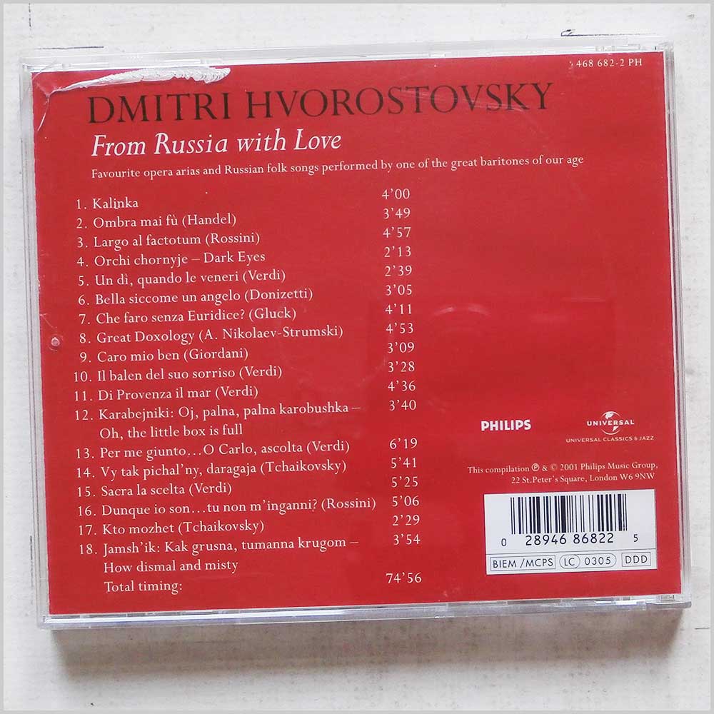 Dimitri Hvorostovsky - From Russia With Love  (468 682-2) 