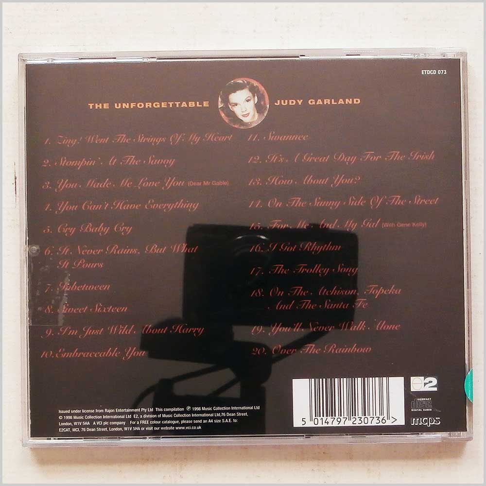 Judy Garland - The Unforgettable Judy Garland  (5014797230736) 