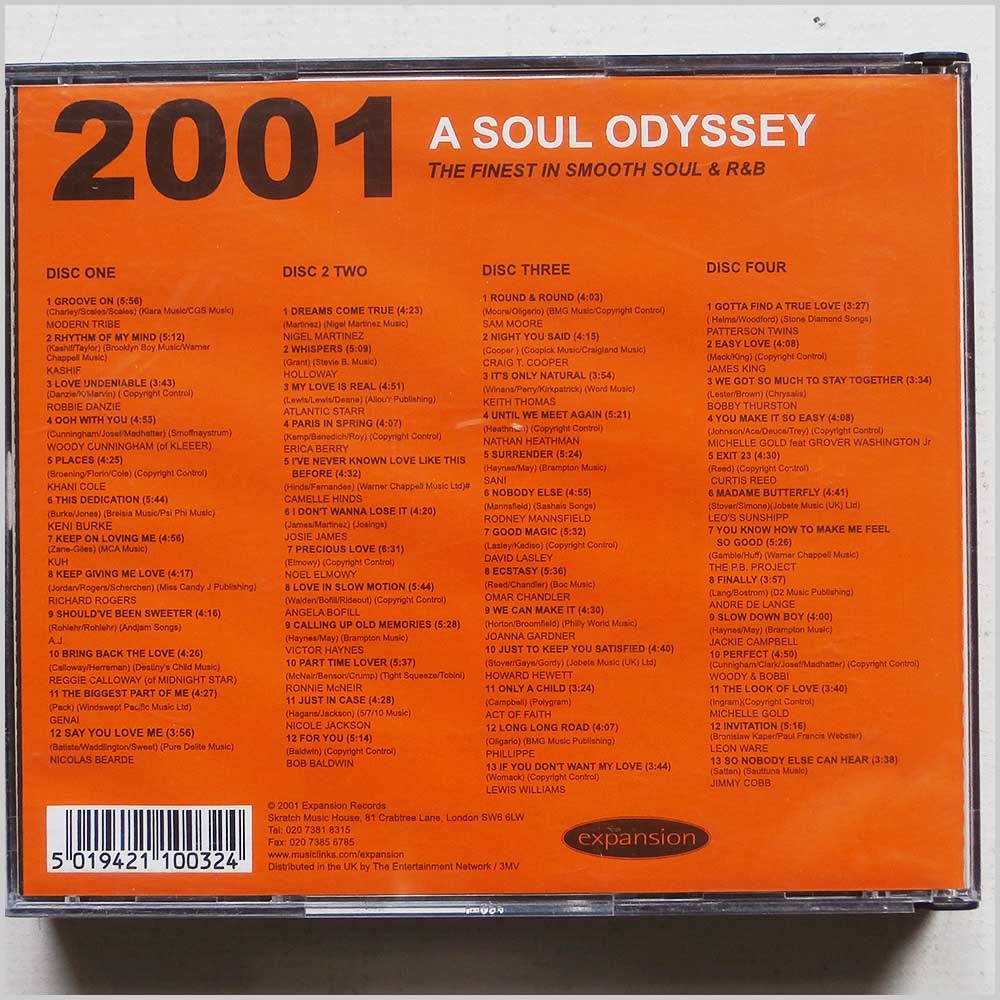 Various - 2001: A Soul Odyssey  (5019421100324) 