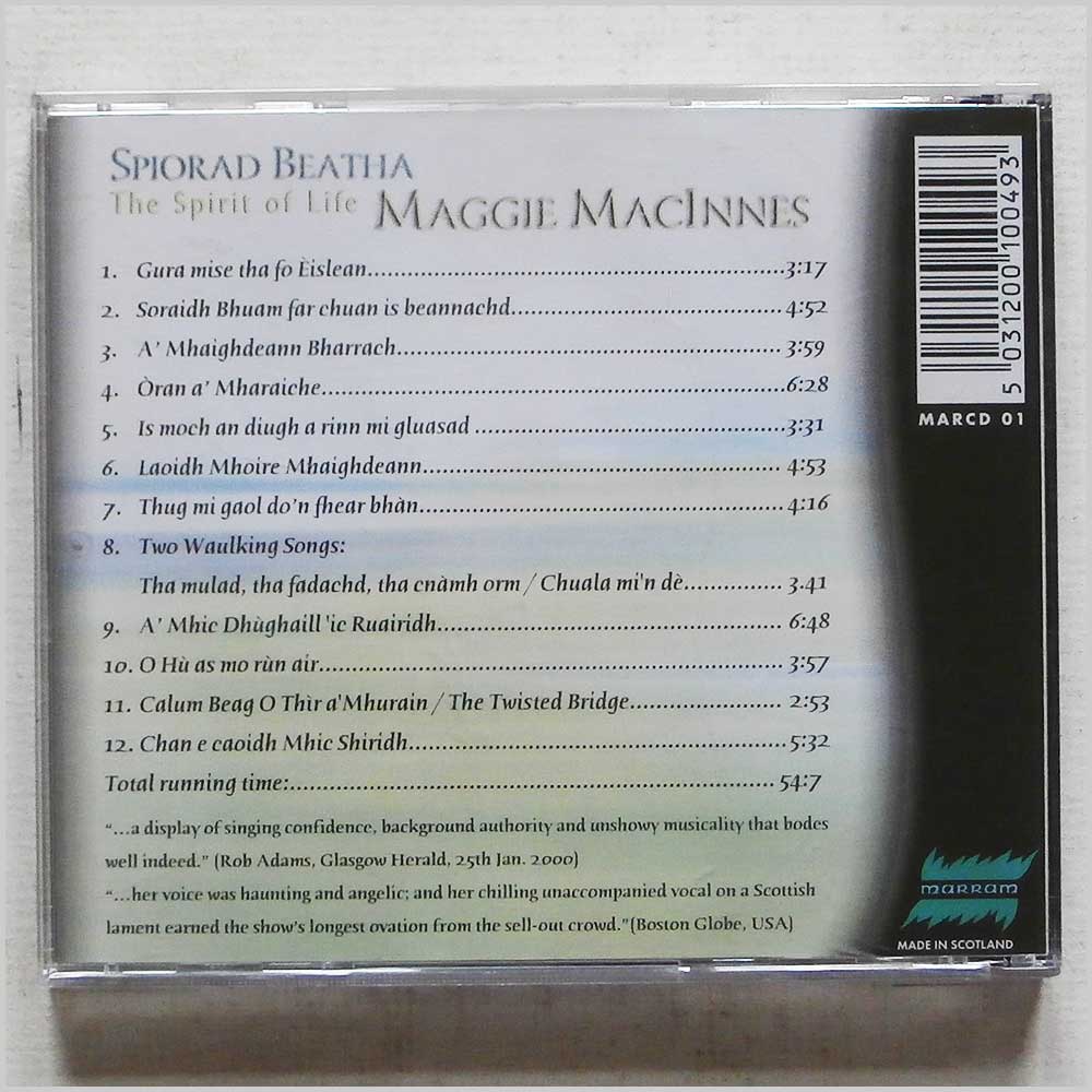 Maggie Macinnes - Spiorad Beatha: The Spirit of Life  (5031200100493) 