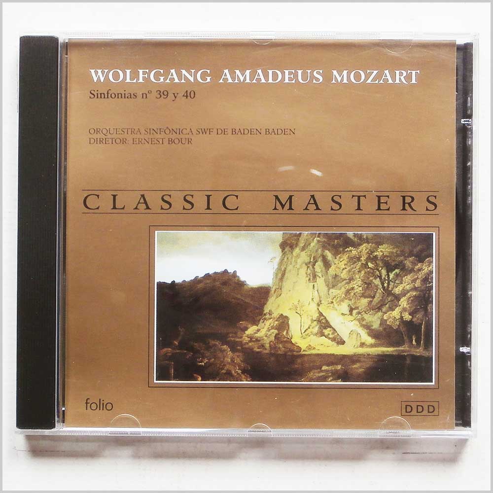 Ernest Bour, Orquestra Sinfonica SWF de Baden Baden - Classic Masters: Wolfgang Amadeus Mozart Sinfonias no 39 y 40  (689279388738) 