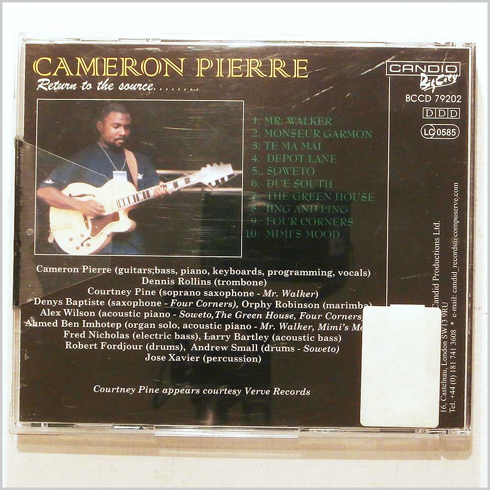 Cameron Pierre - Return To The Source  (708857920228) 