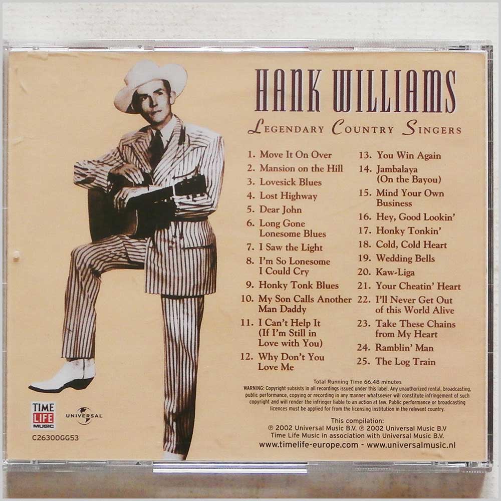 Hank Williams - Hank Williams: Legendary Country Singers  (7148163397223) 
