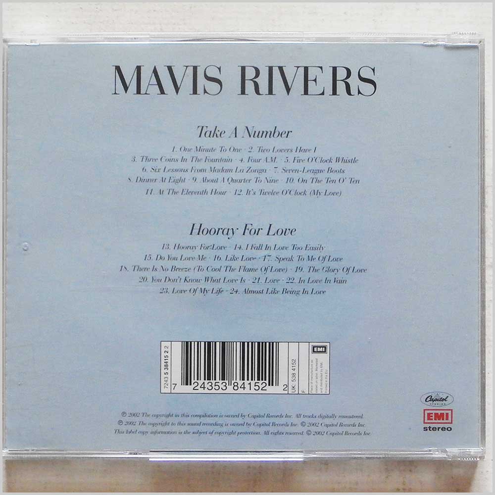 Mavis Rivers  - Take A Number, Hooray For Love  (724353841522) 