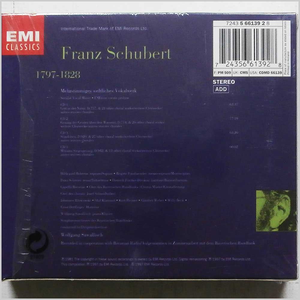 Various - Schubert: Secular Vocal Music  (724356613928) 