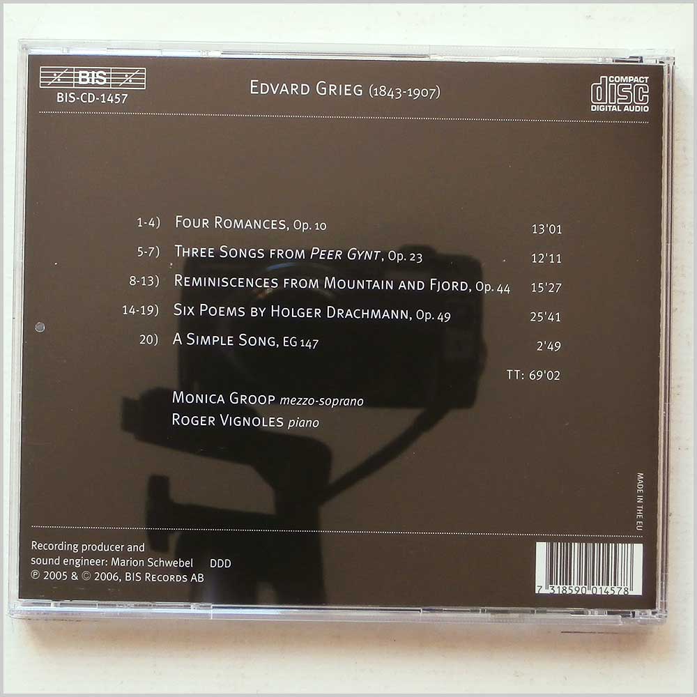 Monica Groop, Roger Vignoles - Edvard Grieg: The Complete Songs Vol. 5  (7318590014578) 