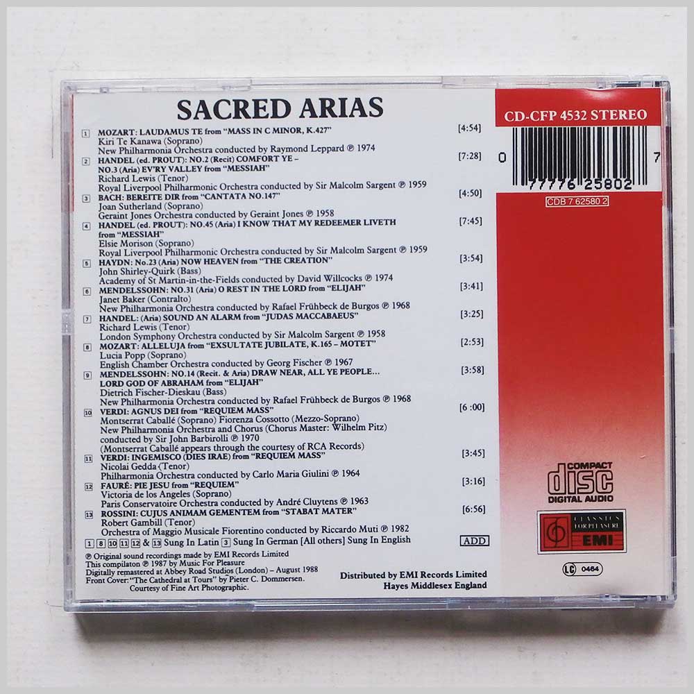 Various - Sacred Arias  (77776258027) 