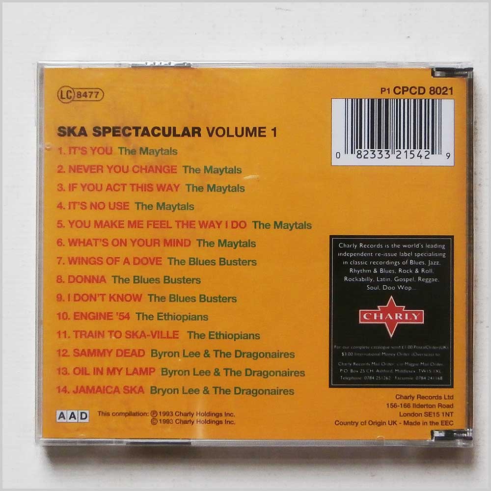 Various - Ska Spectacular Volume 1  (82333215429) 