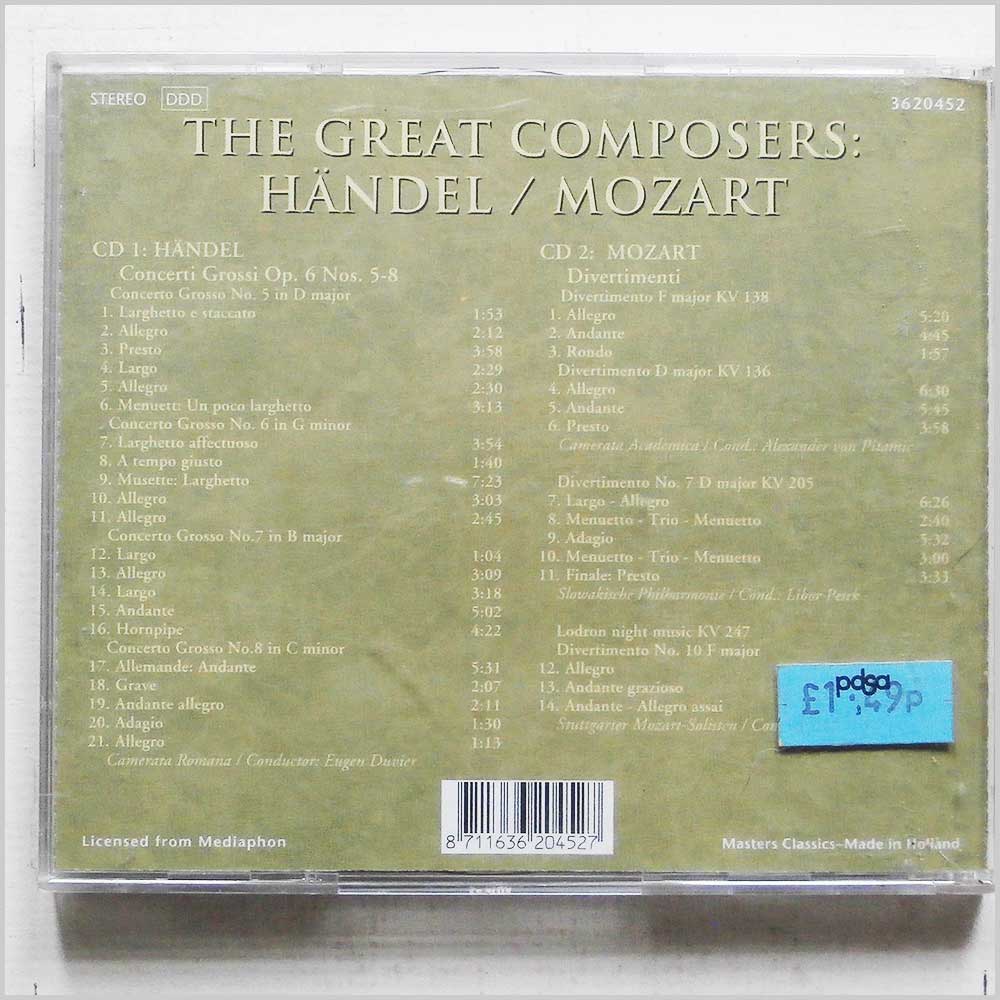 Various - Handel: Concerti Grossi, Mozart: Divertimenti  (8711636204527) 
