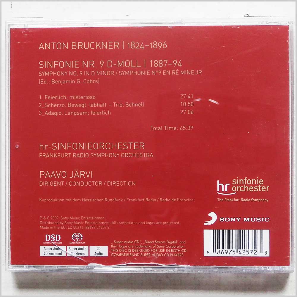 Paavo Jarvi - Bruckner: Symphonie Nr.9  (88697542572) 