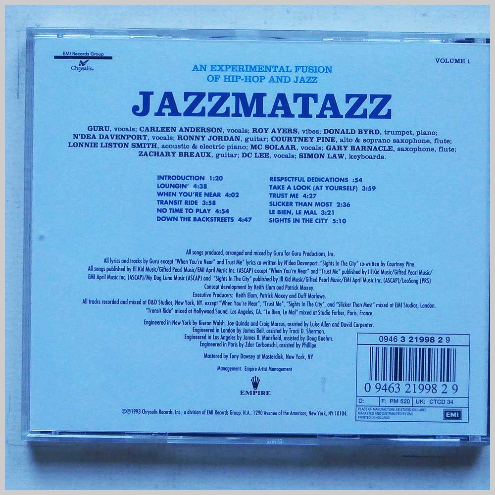 Guru - Jazzmatazz Volume 1  (94632199829) 