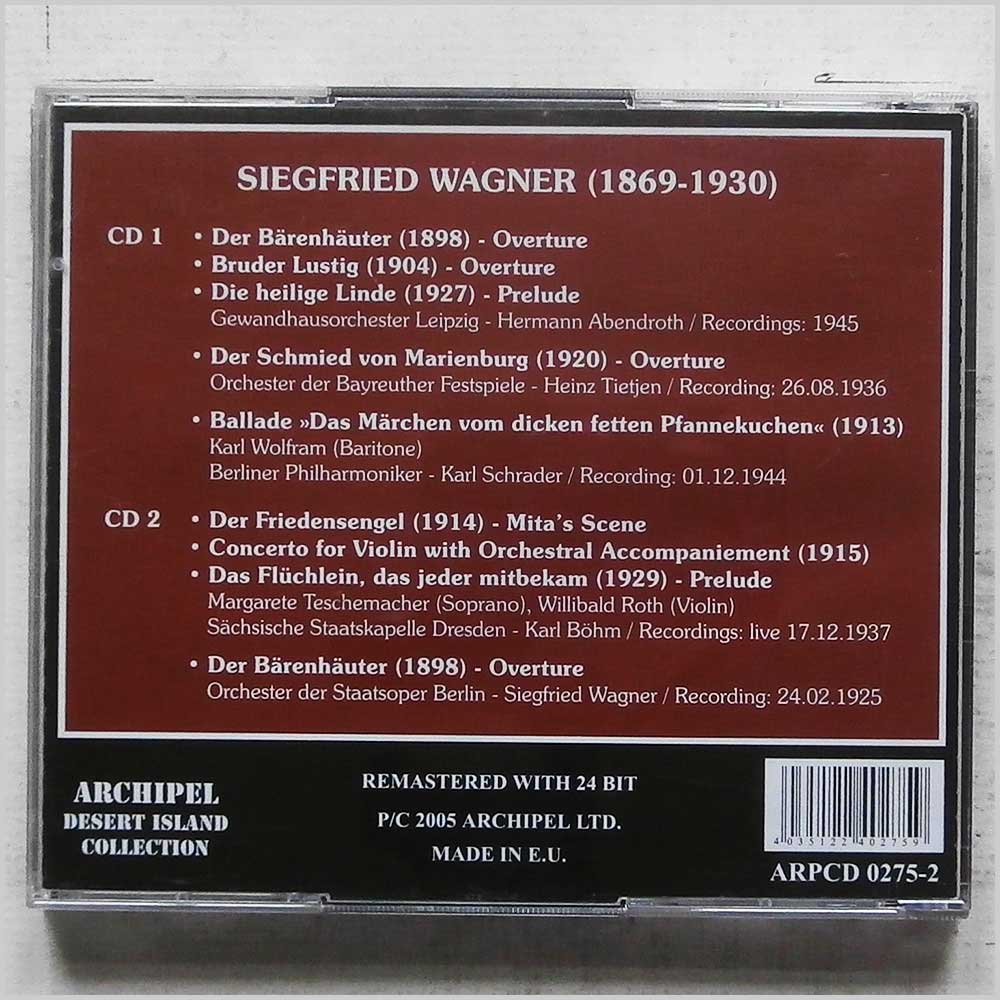 Various - Siegfried Wagner: Overtures and Preludes, Violin Concerto  (ARPCD 0275-2) 