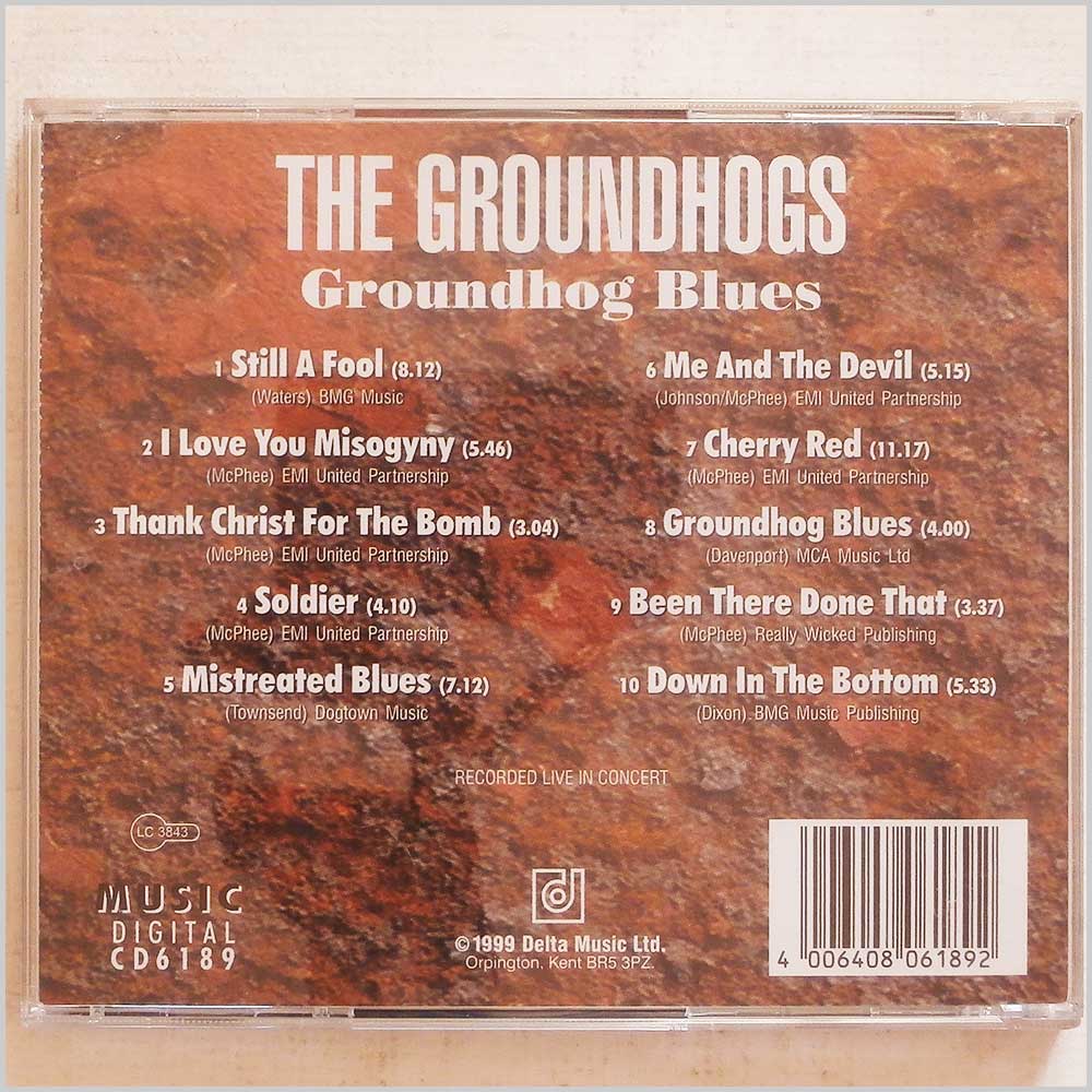 The Groundhogs - Groundhog Blues: Recorded Live In Concert  (CD 6189) 