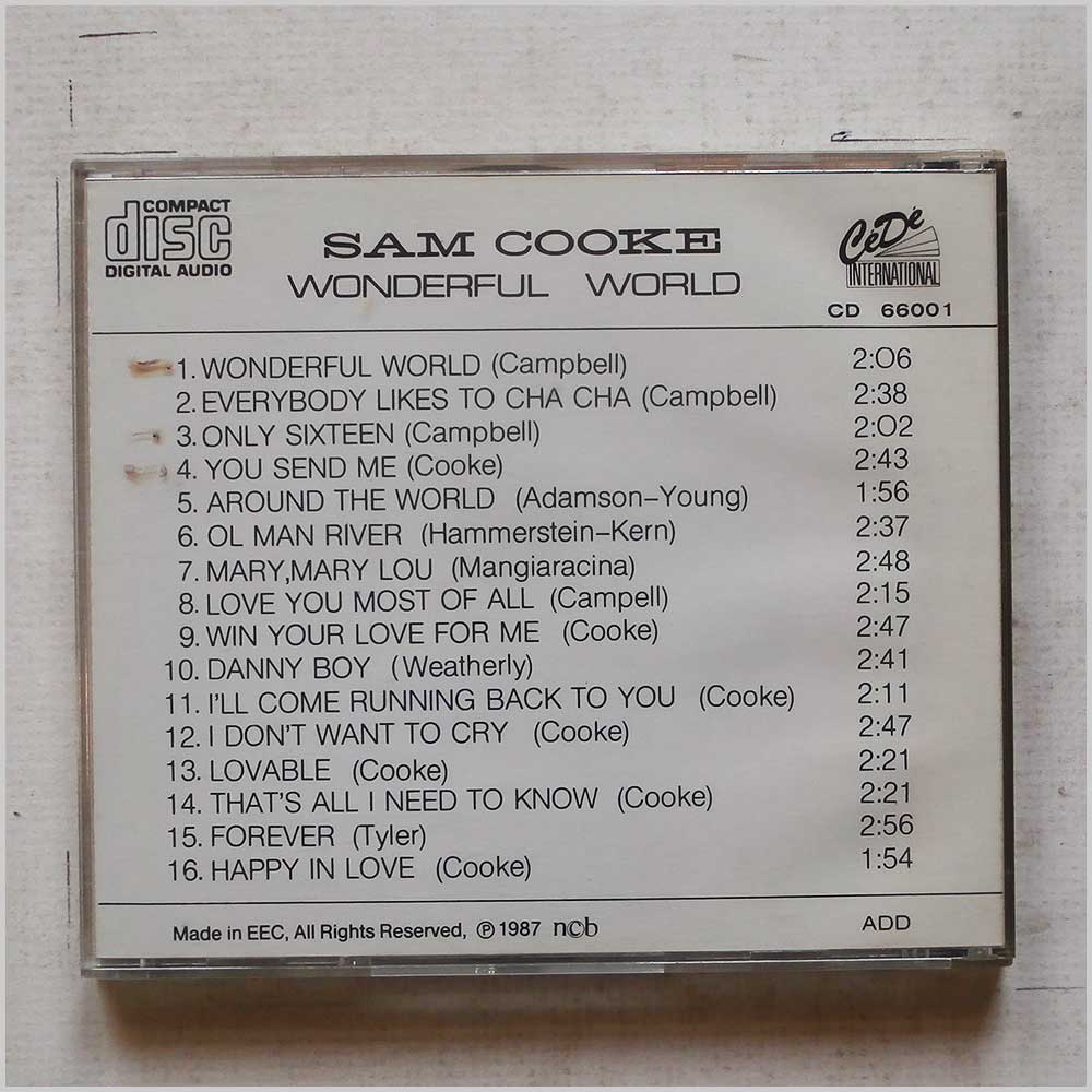 Sam Cooke - Wonderful World  (CD 6600 1) 
