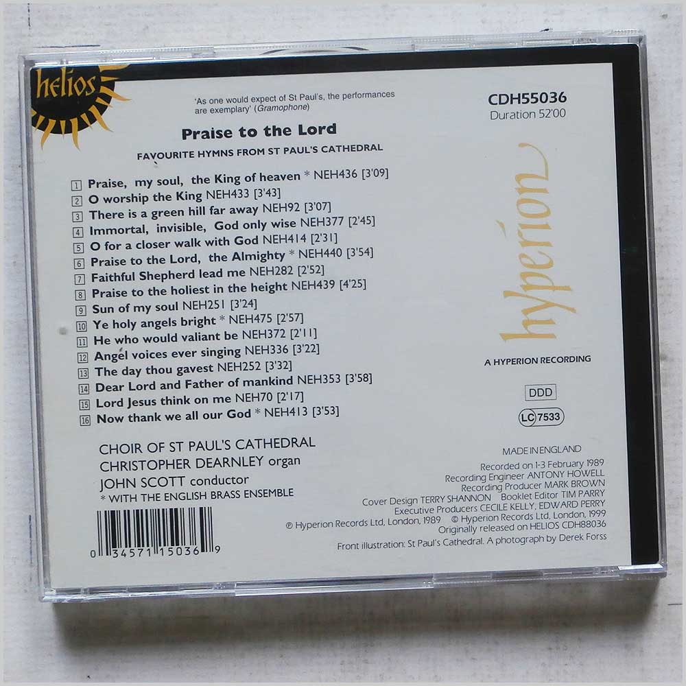 John Scott, Christopher Dearnley - Praise to the Lord: Favourite Hymns From St. Paul's Cathedral  (CDH55036) 