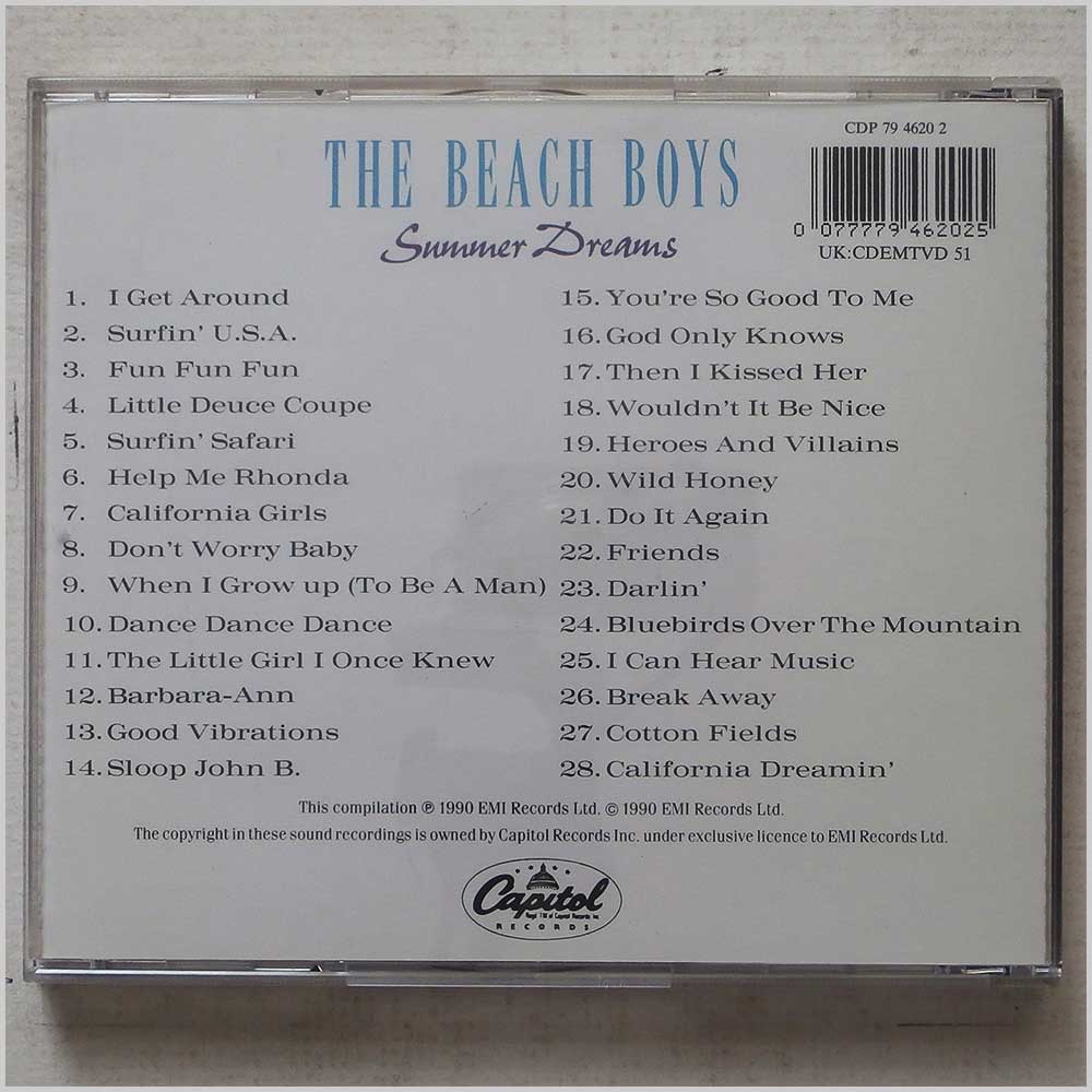 The Beach Boys - Summer Dreams  (CDP 79 4620 2) 