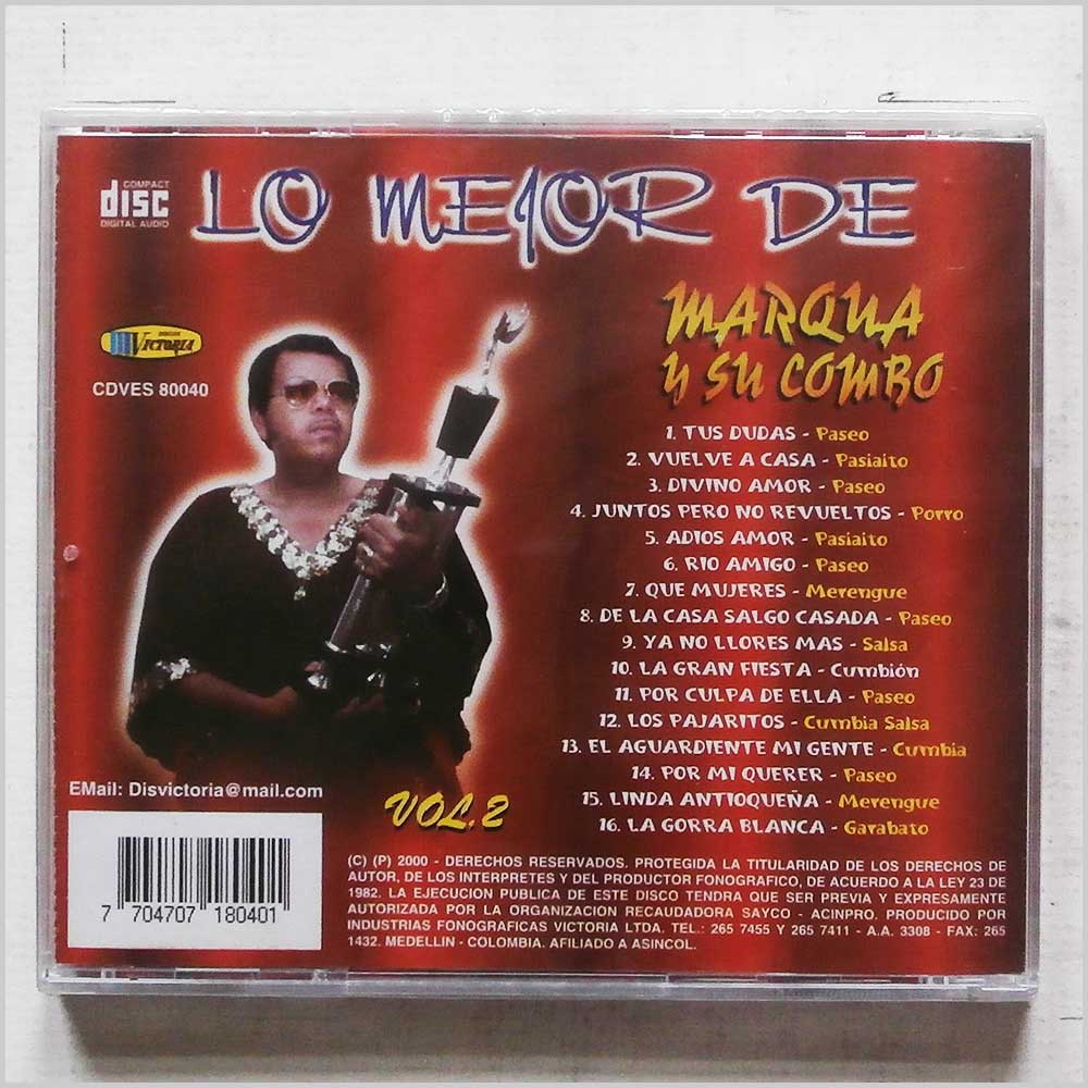 Marqua Y Su Combo - Lo Mejor De Marqua Y Su Combo Vol. 2  (CDVES 80040) 