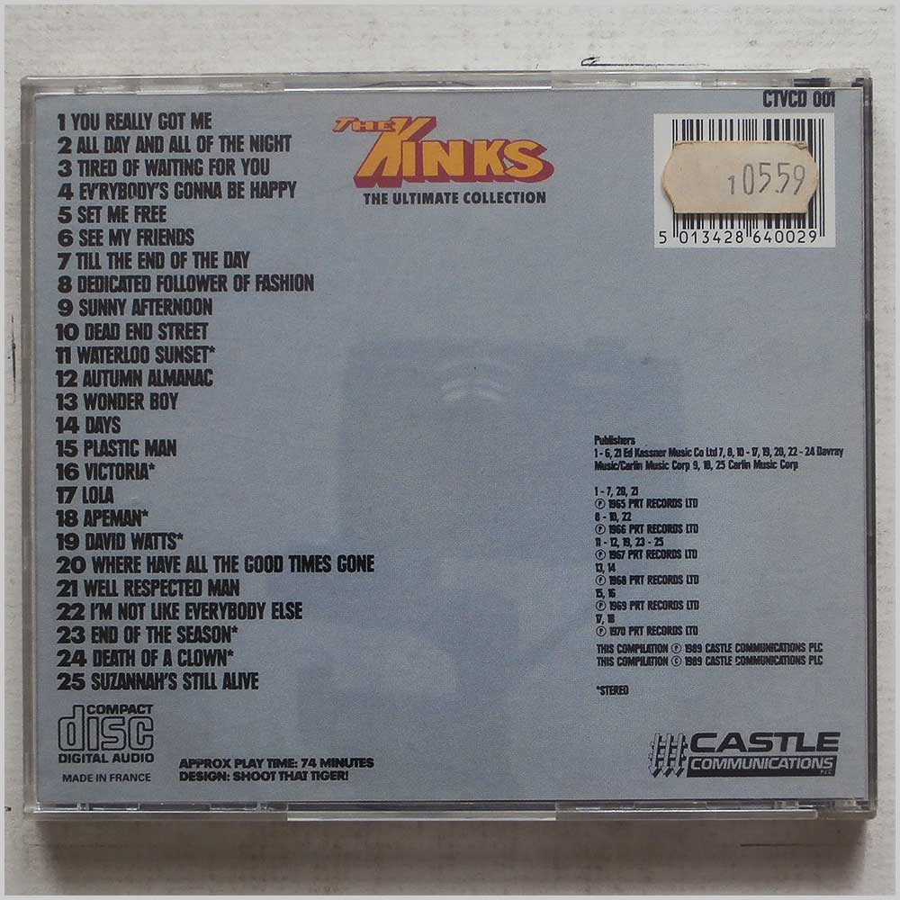 The Kinks - The Ultimate Collection  (CTVCD 001) 
