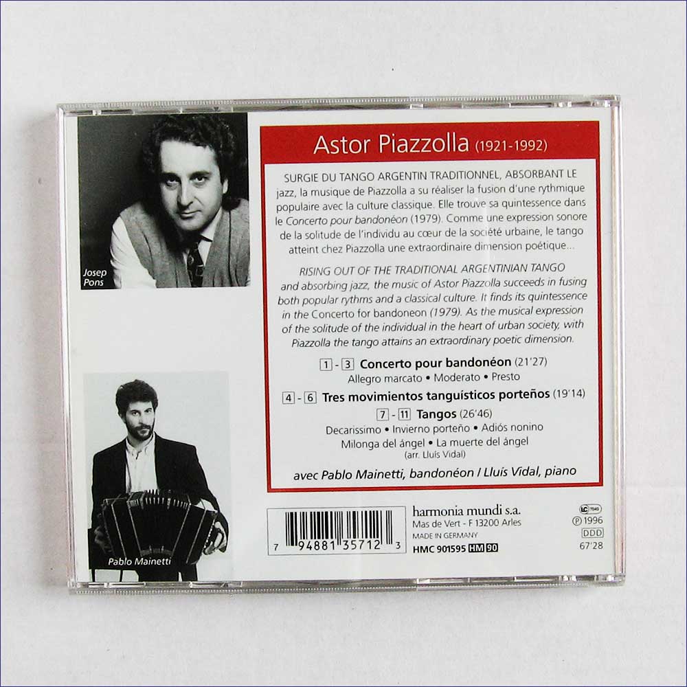 Astor Piazzolla - Concerto pour Bandoneon, Tres Movimentos Tanguisticos Tangos  (HMC901595) 