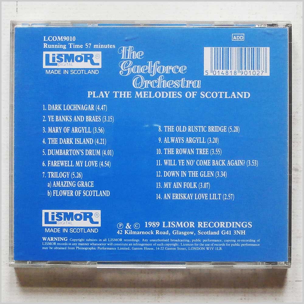 The Gaelforce Orchestra - The Gaelforce Orchestra Play Melodies of Scotland  (LCOM 9010) 