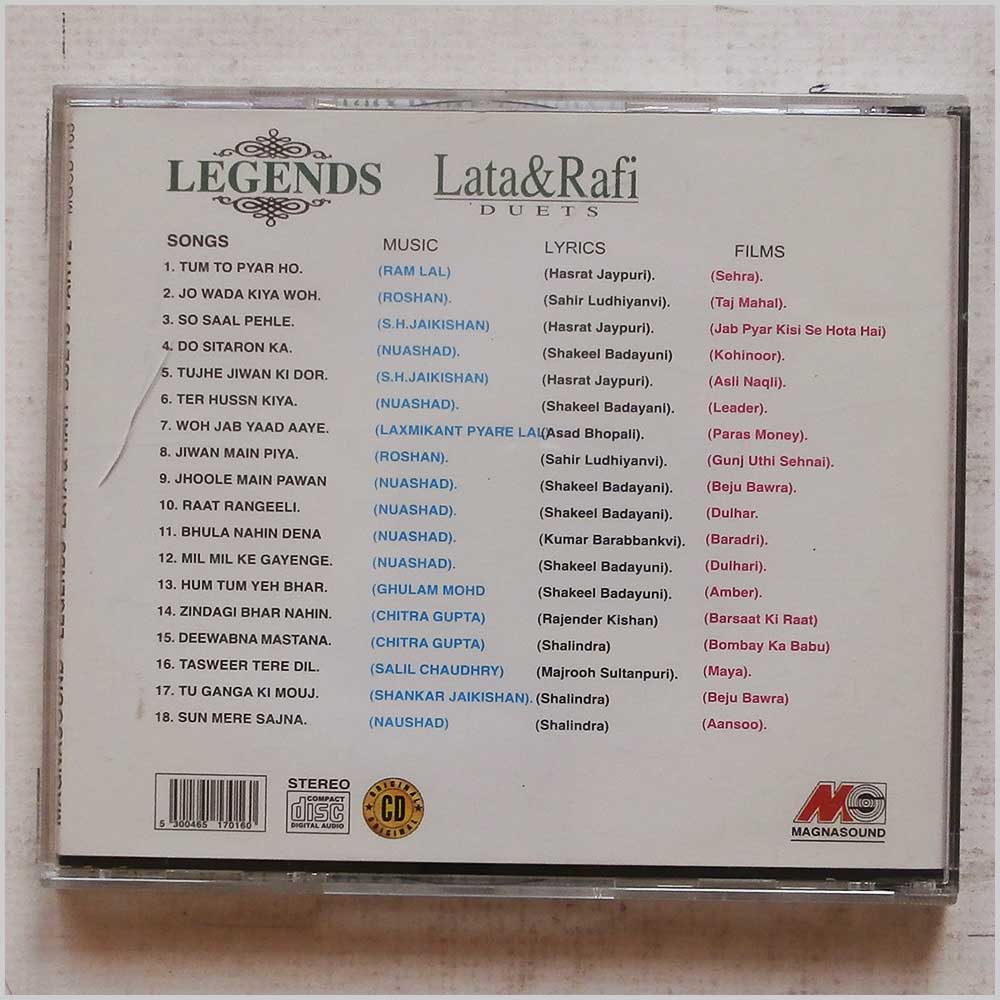 Lata Mangeshkar, Mohammed Rafi - Lata and Rafi: Love Duets [Part 2]  (MGCD-105) 