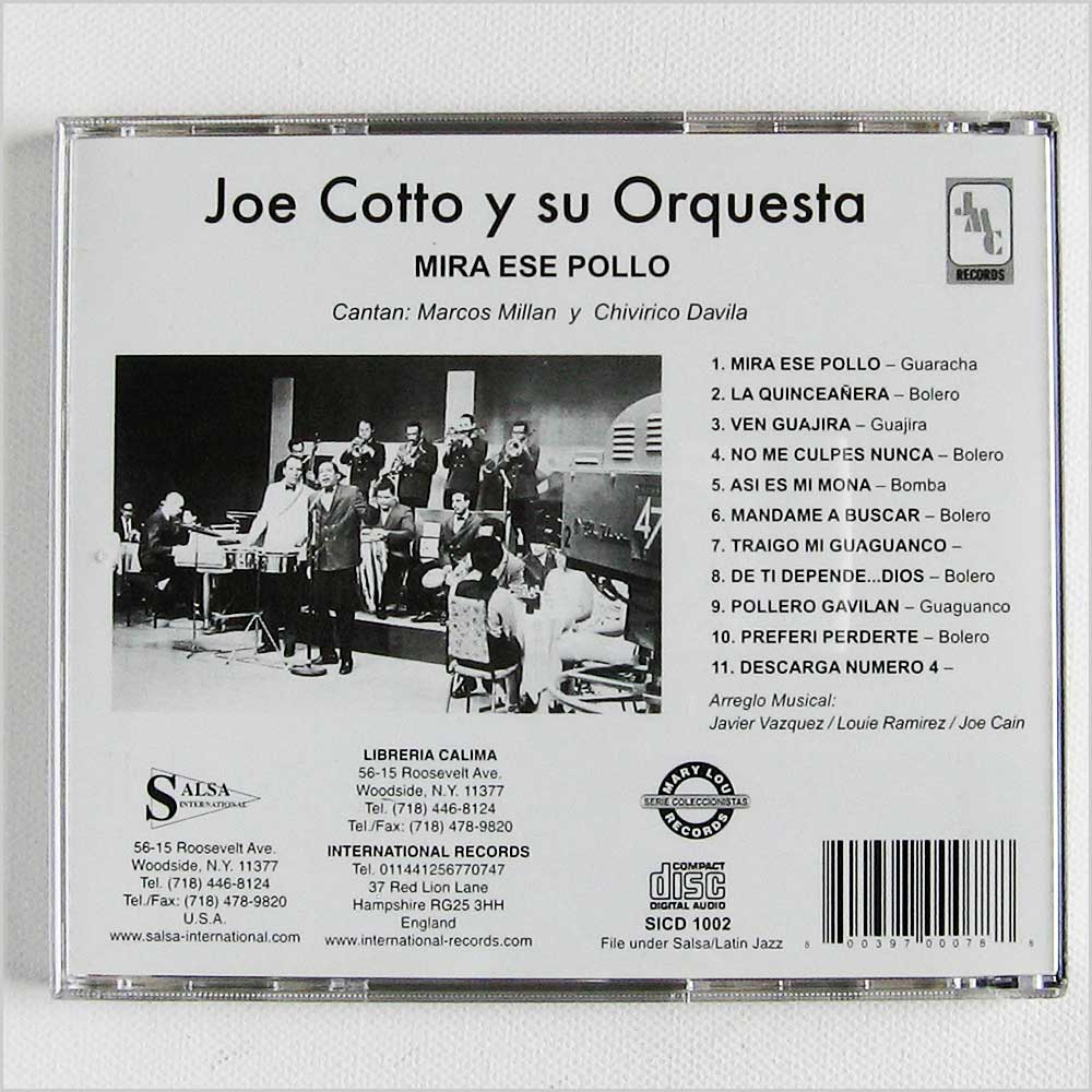 Joe Cotto Y Su Super Orquesta - Que Pollo  (SICD1002) 