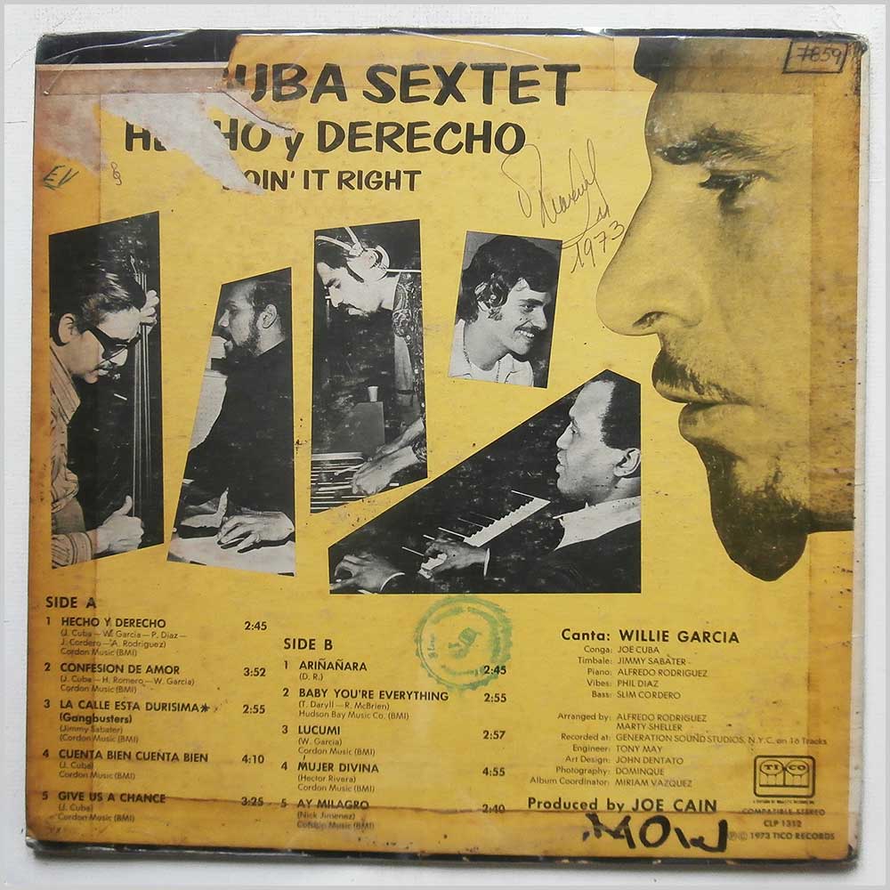Joe Cuba Sextet - Doin' It Right, Hecho Y Derecho  (CLP-1312) 