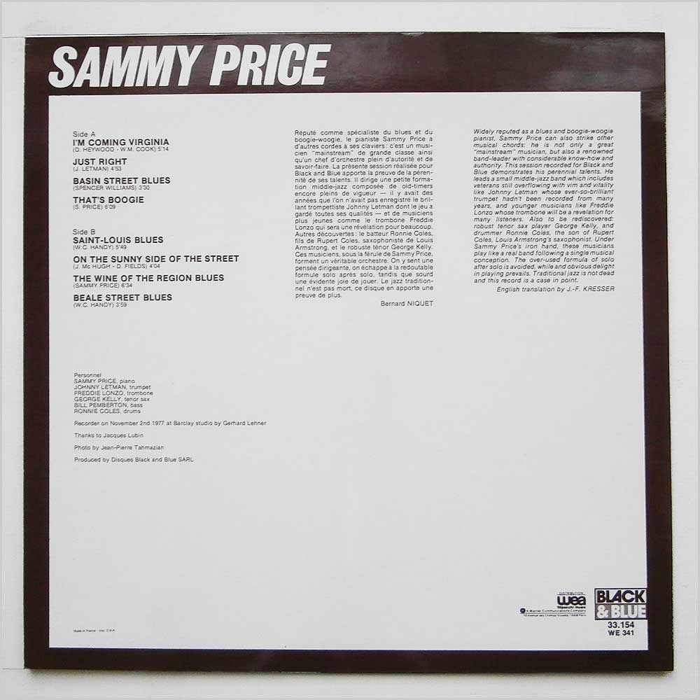 Sammy Price - Just Right  (33 154) 